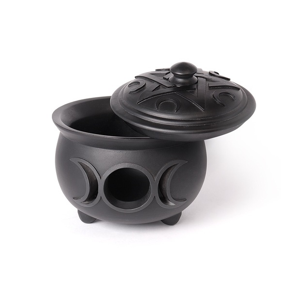New! Alchemy Of England (Alchemy Gothic) Triple Moon Cauldron Pot - Picture 5 of 6